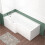 NES Home Nes Home L Shaped LH 1800mm Curved Shower Bath Acrylic & Front Panel 4
