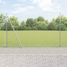 vidaXL Welded Wire Fence with Concrete Base 10 x 1.5 m (W x H)