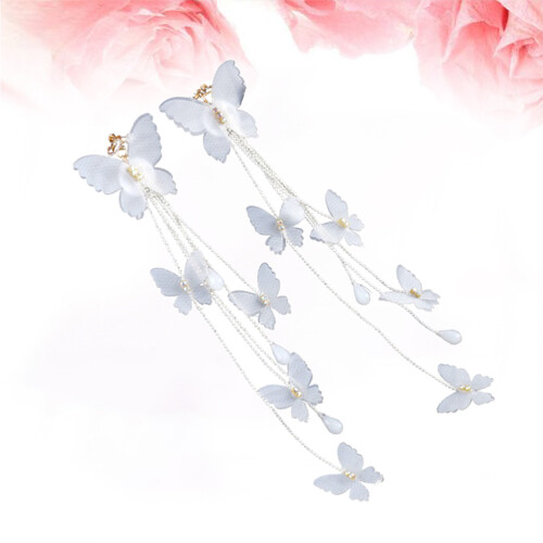 Witte Non-Piercing Oorbellen Delicate Oorclips Dames Sieraden 1
