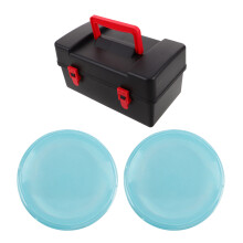1Set Spinning Top Organizer Box Met Spons En Handvat Voor Gyro Tops