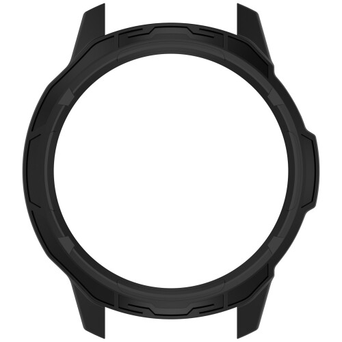 Capa Protetora Preta de PC com Design de Armadura Oca Compatível com Garmin Venu 4 45mm  45mm
