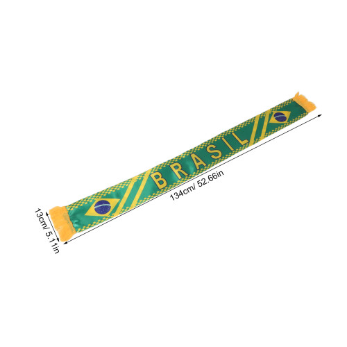 Groene Voetbal Fan Sjaal Polyester Voor Nationale Teamfeest 1