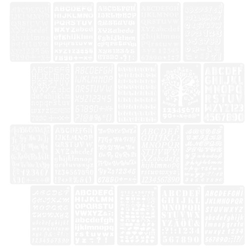 Raindrops 20 Stuks Sjabloon Lettertypes Voor Kinderen Knutselen