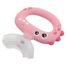Silicone Tandborstel Peuters 0-3 Jaar Volledige Mond Roze