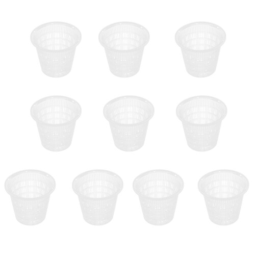 10St Plastic Bloempotten Wit, Eenvoudig Design Voor En