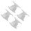 4St Nylon Deurstopper Kit T- Wit Voor Camper Rv Auto 1