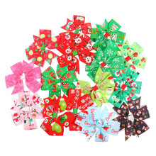15St Bowknot Haarclips Kerst Voor Stevige Stof En Metaal