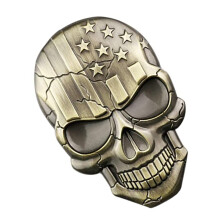 1 Stuk Skull Auto Sticker 3D Zinklegering