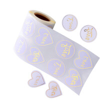 1 Rol Valentijnsdag Sticker Goud Cadeauverpakking
