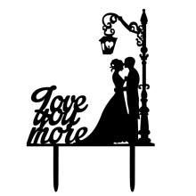 Love You More Cake Topper Voor Huwelijk Verlovingsfeest