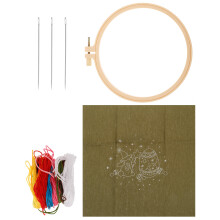 1 set borduurdraad met handgemaakte hoop, kruissteek pakket