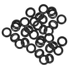 50St Non-Slip Rubber Beschermhoezen Kledingrek Zwart