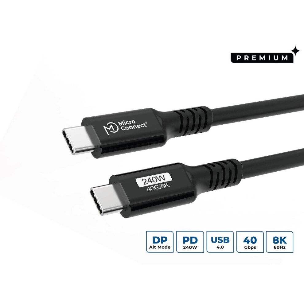 Microconnect Usb-C To Usb-C Cable 025M Premium 240W 40Gbps Usb4 Gen 3X2 5715063742075