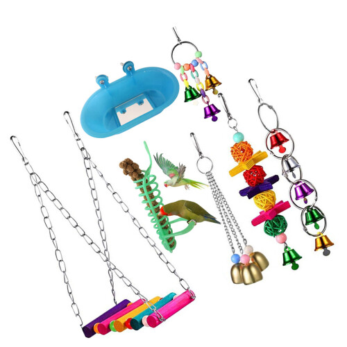 1Set Vogel Speelgoed Accessoires Schommel Hanger Set 2