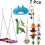 1Set Vogel Speelgoed Accessoires Schommel Hanger Set 5