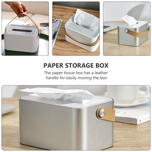 Draagbare Plastic WC-Papierdoos Vierkant Voor De Kamer 2