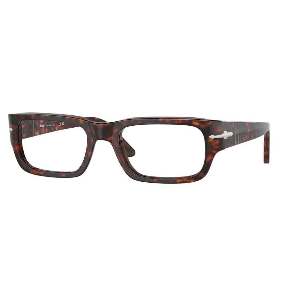 Persol Unisex Transparent Po3347v 24 Optical Frames Acetate Turtle Squared Normal - Image 2
