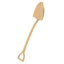 Gold stainless steel 304 small shovel spoon design gold-plated tableware coffee spoon ice cream soup honey spoon delicate stirring spoon