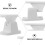 4St Nylon Deurstopper Kit T- Wit Voor Camper Rv Auto 4