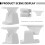 4St Nylon Deurstopper Kit T- Wit Voor Camper Rv Auto 6