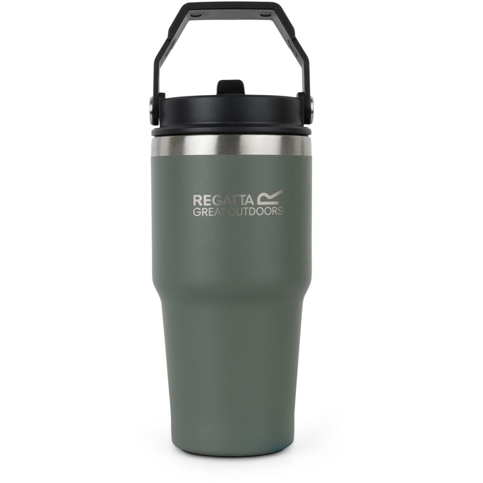 Regatta (Os, Sage Green) Thermulate Insulated 0.6L Carry Handle Water Bottle Flip Straw Tumbler