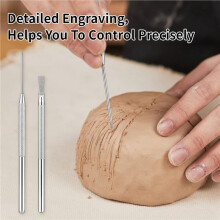 Clay Tools, 18Pcs Clay Sculpting Ceramic Detail Tools Feather Wire Texture Tools Clay Carving Modeling Kit