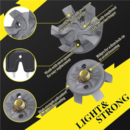 Spikes Set Includes 90 Pcs  Cleats Replacement  Cleats Spanner Metal Thread Screw 6 mm Dia  Spike Too