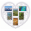 6 Aperture Heart Collage Photo Frame White 58x52Cm 2