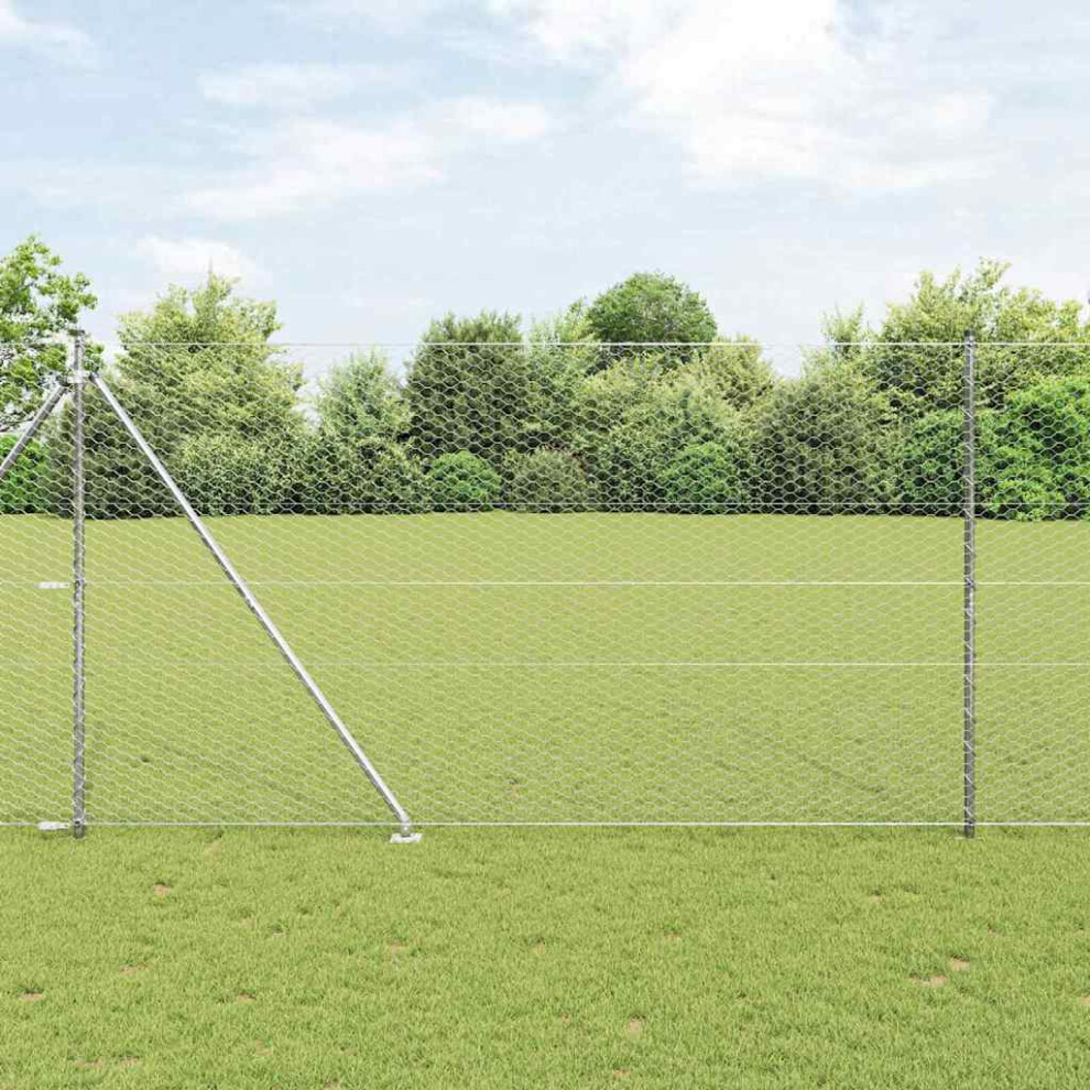 Vidaxl Welded Wire Fence With Spikes 50 X 1.6 M (W X H)