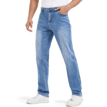 Zylioo Pantalones Vaqueros Hombre Slim Fit Largos Cómodos Azul Marino Talla 34 — pantalones hombre elásticos