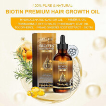 Biotin Hair Growth Oil for Thicker, Fuller Hair  Deep Moisturizing Scalp Treatment with Rosemary & Castor Oil to Prevent Hair Loss, Promote New Growth