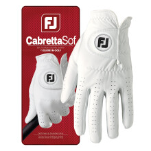 FootJoy CabrettaSof Men's Golf Glove, White, Left Hand for Right Handed Golfer,