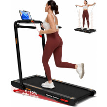 Lysole 4 in 1 Walking Vibration Pad with Auto 10% Incline,12 km/h Treadmills for Home, Foldable Incline Treadmill with App Compatible, with Remote Co
