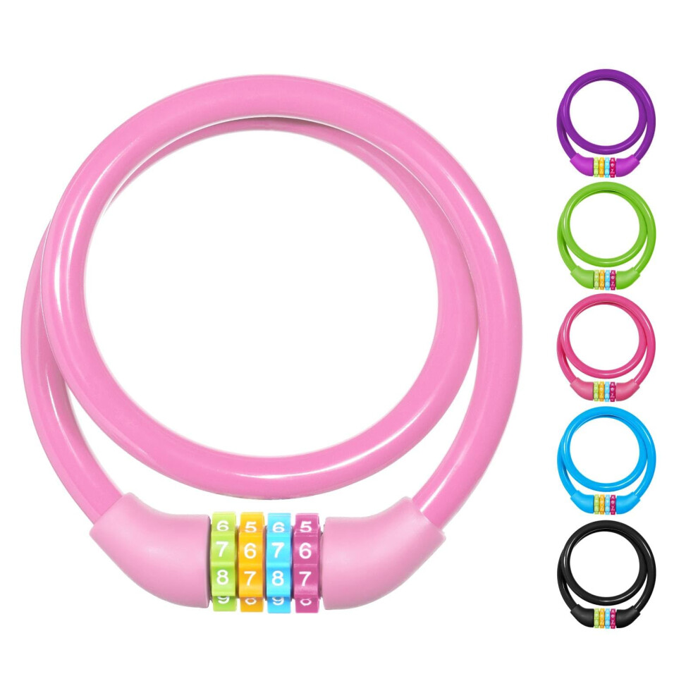 Ainiv Bicycle Padlock, 65 Cm Anti-Theft Cable Lock With 4 Digits Intelligent Code Anti-Theft Code For Bicycle, Scooter, Motorcycles, Mountain Bike Â 5004911250825