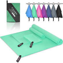 Flaveano Microfibre Towel, Travel Towel Set of 3 Quick Drying