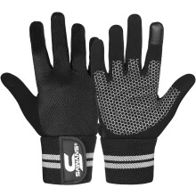 SAWANS Weight Lifting Gloves Gym Workout Fitness Wrist Wrap Support Men Women Fingerless Gloves Full Finger Touchscreen Padded Non Slip Palm Bodybuil