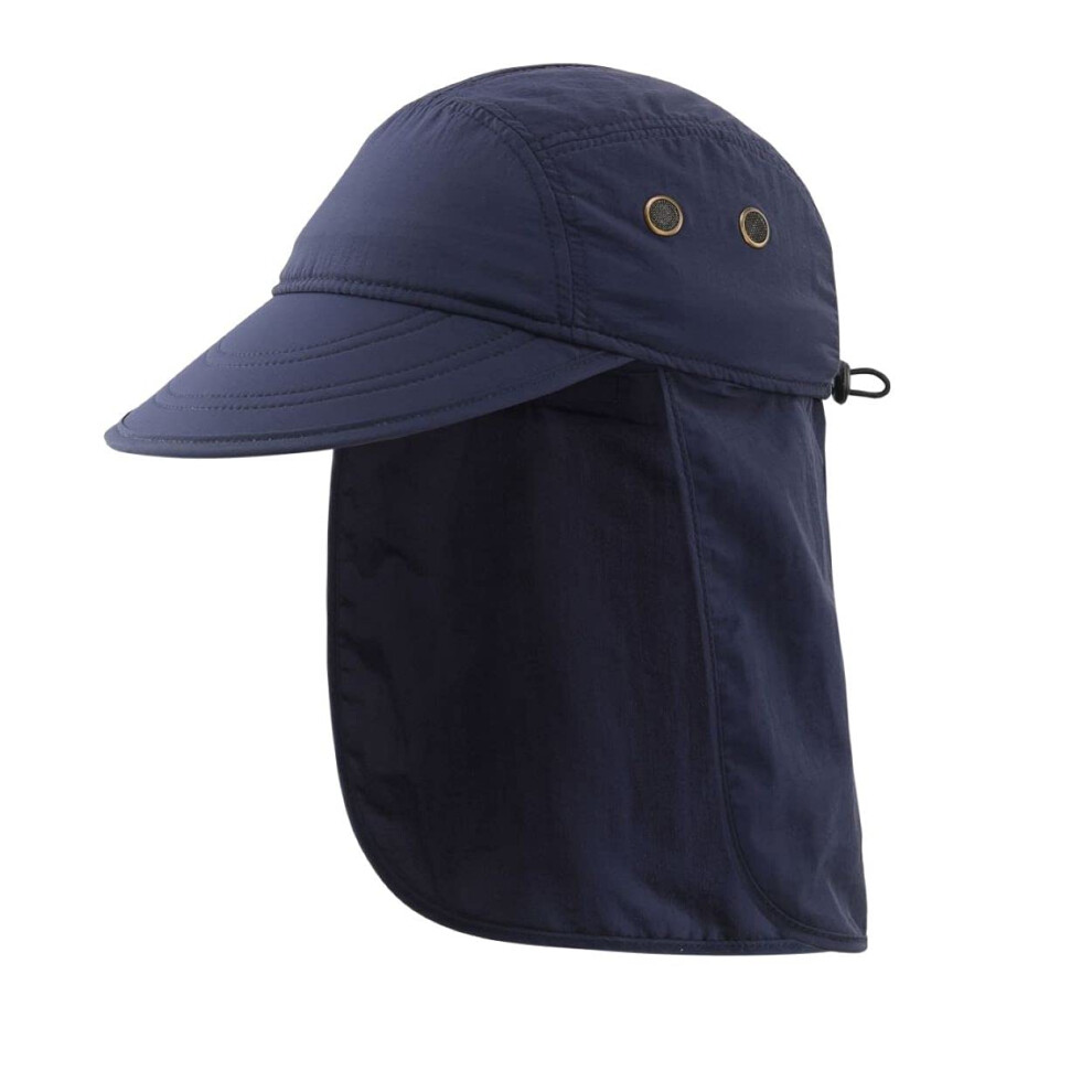 Photos - Other for Fishing Magracy Men's Summer UPF 50+ Fishing Cap with Neck Flap Sun Protection Quick Dry Navy Blue