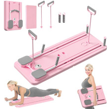 ARCHEXE Upgraded Pilates Reformer Board, Foldable 5 in 1 Pilates Machine, Multifunctional Full Body Workout Trainer Auto Rebound, Strength & Balance A