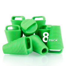 XARILK 8 Packs TPE Kayak Scupper Plug Kit – Universal Waterproof Bungs with Handle (2 Sizes, 3 Colours) for Kayak, Canoe, Motorcycle & More (Green,