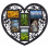 6 Aperture Heart Collage Photo Frame Black 58x52Cm 2