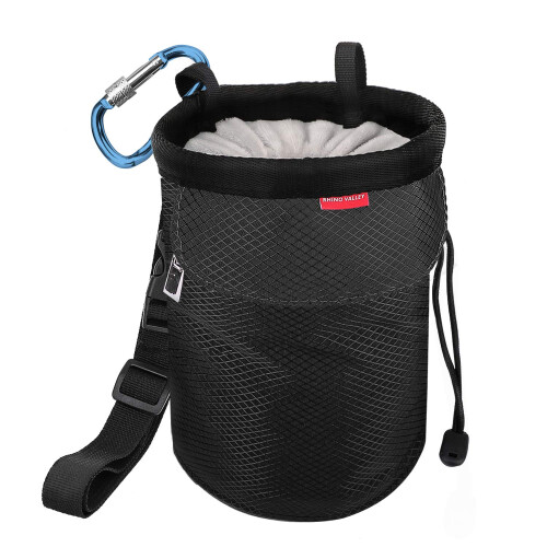 Rhino Valley Climbing Chalk Bag No Leak Drawstring with Adjustable Belt