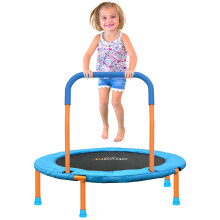 ATIVAFIT 36'' Rebounder Trampoline for Toddlers Kids With Foam Handle and Oxford Padded Cover Indoor Mini Trampoline for 3-6 years old
