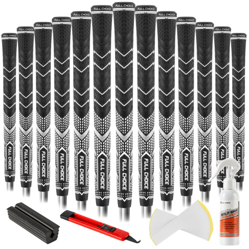 Full Choice Golf Grips 13-Pack, High Traction, White Standard
