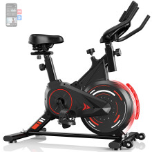Jupgod Exercise Bike, Stationary Bike with App 0-100% Magnetic Resistance Exercise Bikes for Home Use, Fitness Courses for Weight LossLow Noise Indoo