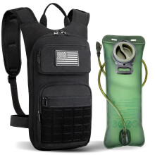 Hydration Backpack Tactical with 3l Water Bladder: Hiking MOLLE Military Day Bag for Hunting for Men Women