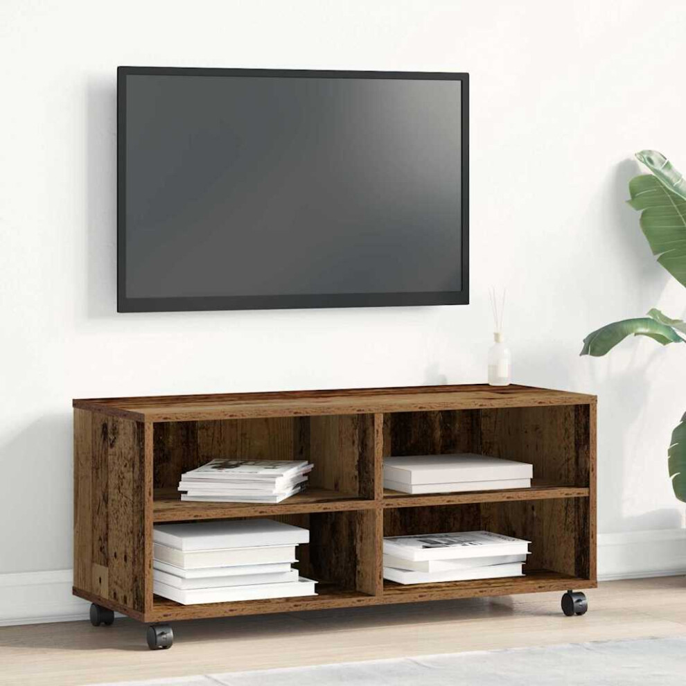 Vidaxl Tv Cabinet Brown 90 X 35 X 40.5 Cm Engineered Wood