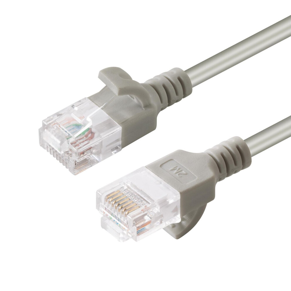 Microconnect Cat6a U/Utp Slim Network Cable 2M Grey 5704174043645