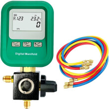 DUOYI Draagbare Digitale HVAC-Manometerset voor Koelmiddeldiagnose, Geschikt voor R134A/R410A/1234YF 12 Koelmiddelen
