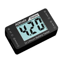 AOKoda Indicador de Testador de Bateria de Lítio 1S para Conector de Bateria JST MCPX MCX Verificação de Voltagem