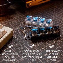 4Keys Keyboard Keycaps Fidget Toy Stress Relief Diy Keycaps Toy Keyboard Caps Finger Button Fidget Finger Keycaps D